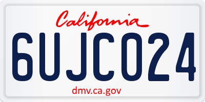 CA license plate 6UJC024