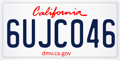 CA license plate 6UJC046