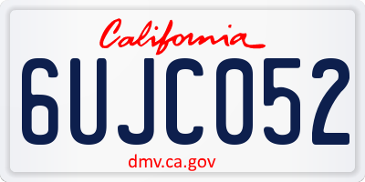 CA license plate 6UJC052