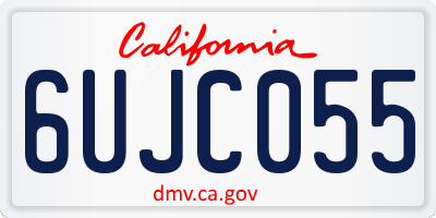 CA license plate 6UJC055