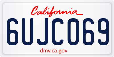 CA license plate 6UJC069