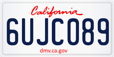 CA license plate 6UJC089