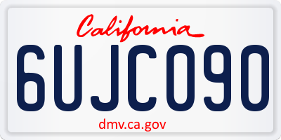CA license plate 6UJC090