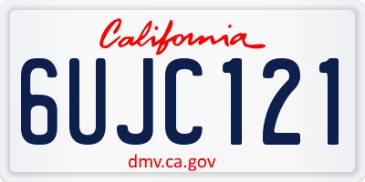 CA license plate 6UJC121