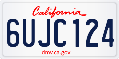 CA license plate 6UJC124
