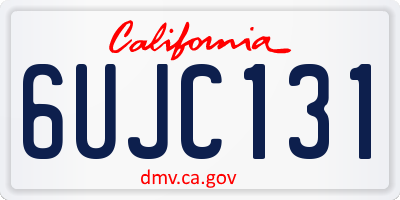 CA license plate 6UJC131