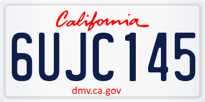 CA license plate 6UJC145