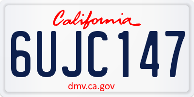 CA license plate 6UJC147