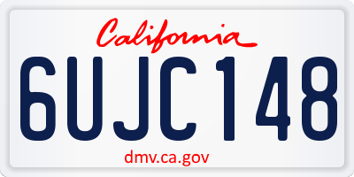 CA license plate 6UJC148