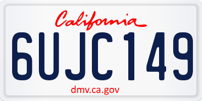 CA license plate 6UJC149