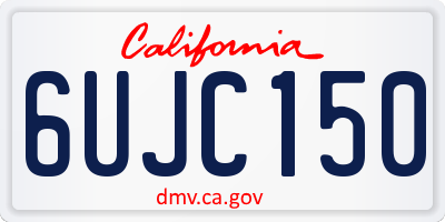 CA license plate 6UJC150