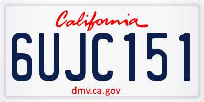 CA license plate 6UJC151