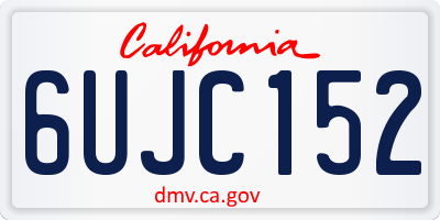 CA license plate 6UJC152