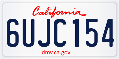 CA license plate 6UJC154