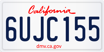 CA license plate 6UJC155