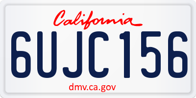 CA license plate 6UJC156