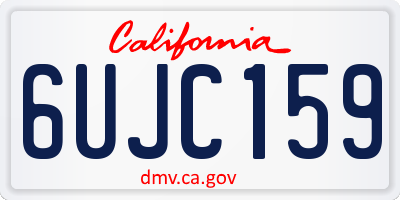 CA license plate 6UJC159