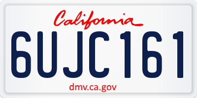 CA license plate 6UJC161