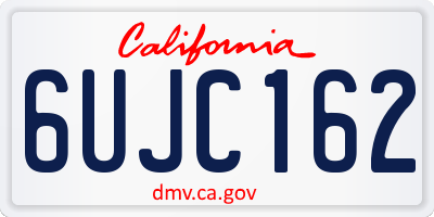 CA license plate 6UJC162