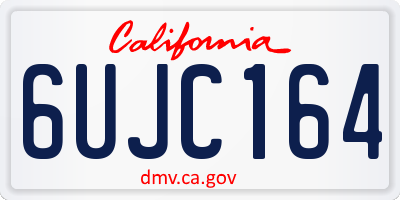 CA license plate 6UJC164