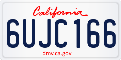 CA license plate 6UJC166