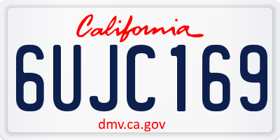 CA license plate 6UJC169