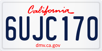 CA license plate 6UJC170