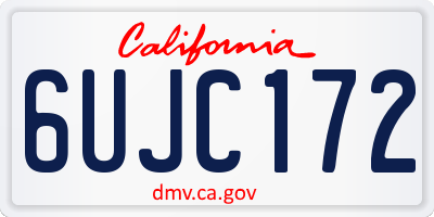 CA license plate 6UJC172