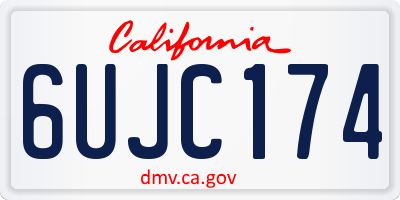 CA license plate 6UJC174