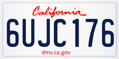 CA license plate 6UJC176