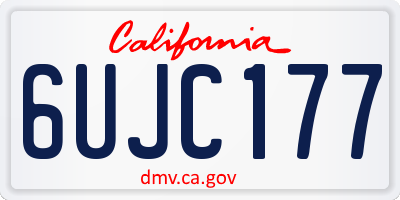 CA license plate 6UJC177