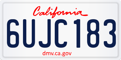 CA license plate 6UJC183