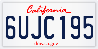 CA license plate 6UJC195