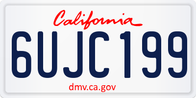 CA license plate 6UJC199