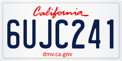 CA license plate 6UJC241
