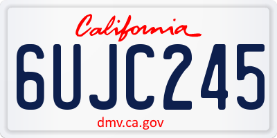 CA license plate 6UJC245
