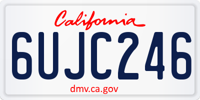CA license plate 6UJC246