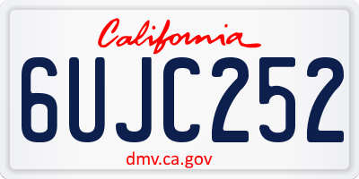 CA license plate 6UJC252
