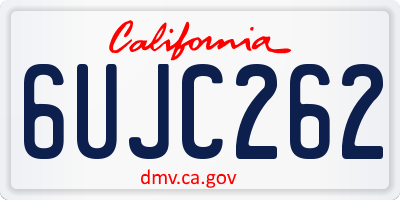 CA license plate 6UJC262