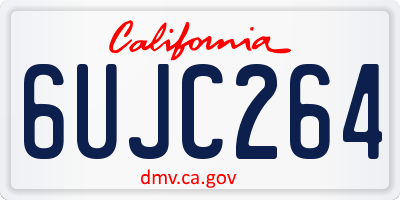 CA license plate 6UJC264