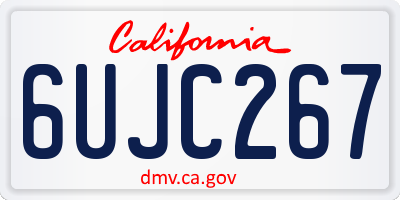 CA license plate 6UJC267
