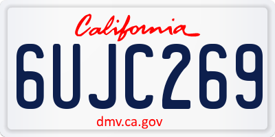 CA license plate 6UJC269