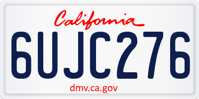 CA license plate 6UJC276