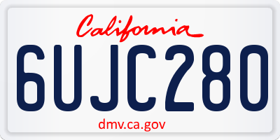 CA license plate 6UJC280