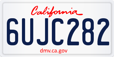 CA license plate 6UJC282