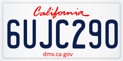 CA license plate 6UJC290