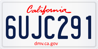 CA license plate 6UJC291
