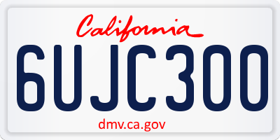 CA license plate 6UJC300