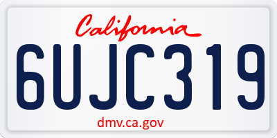 CA license plate 6UJC319