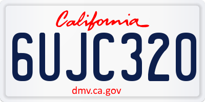 CA license plate 6UJC320